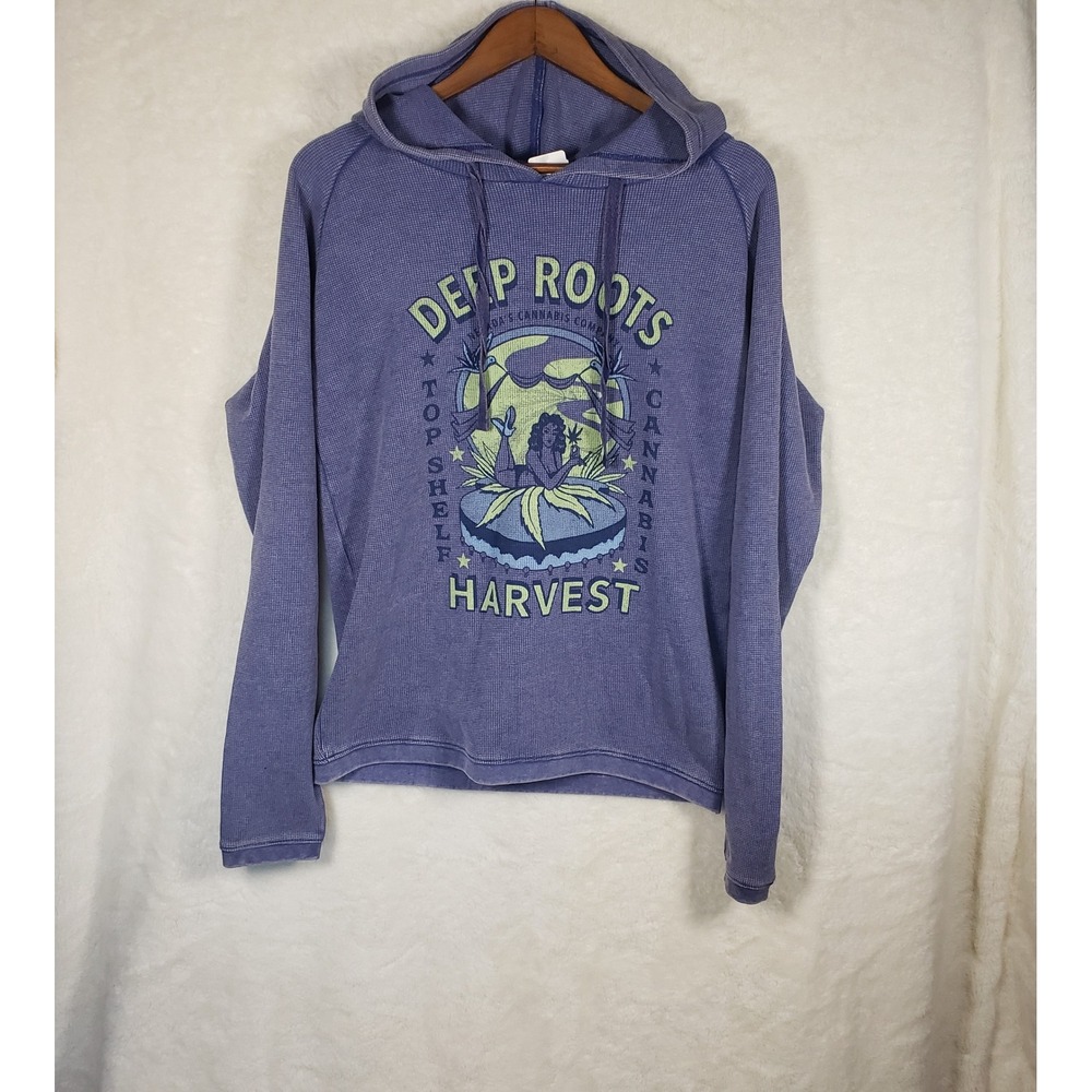 Premium 51 Apparel Deep Roots Harvest Graphic Hoodie Purple Waffle Knit